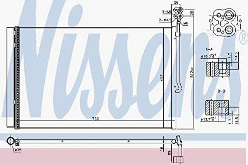 Porsche AC Condenser 95857311103 - Nissens 95857311103